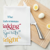 Backgummi Brillante Weihnachtsfeiertag Monogramm Geschirrtuch (Viertel Falte)