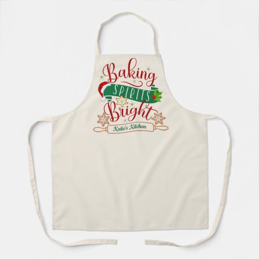Backgummi Helle Personalisierte Weihnachten Schürze (Vorderseite)