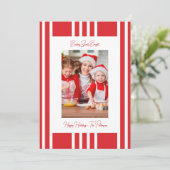 Backgummi Helle Weihnachtsfamilie Foto Feiertagskarte (Stehend Vorderseite)