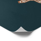 Backgummi Helle Weihnachtskekse Grün Poster (Ecke)