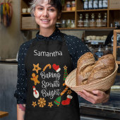 Backgummi Heller Weihnachten Individuelle Name Schürze