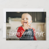 Backgummi Helles Foto Feiertagskarte (Vorderseite)