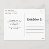 Backgummi Helles Foto Feiertagspostkarte (Rückseite)