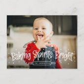 Backgummi Helles Foto Feiertagspostkarte (Vorderseite)