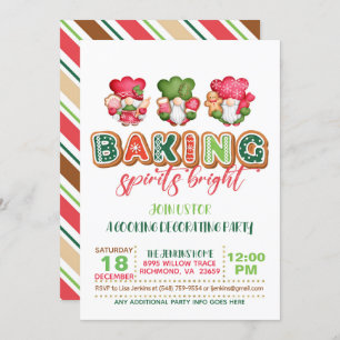 Backgummis Brillant mit Gnomen Einladung - WH