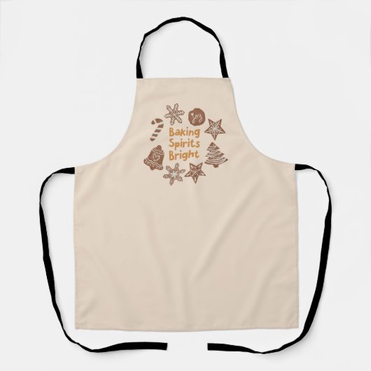 Backgummis Helle Weihnachtskekse Gelb Schürze (Vorderseite)