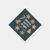 Backgummis Helle Weihnachtskekse Grün Serviette (Ecke)