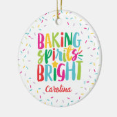 Backgurt Helle, farbenfrohe Sprinklen Weihnachten Keramik Ornament (Links)