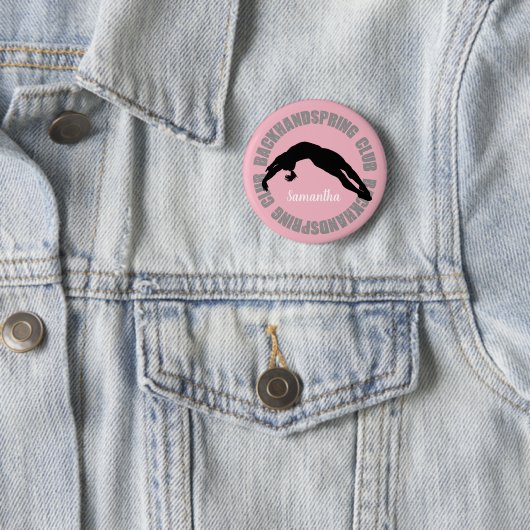 Backhandspring Vereingymnastik-Cheerleaderknopf Button (Beispiel)