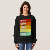 Backhefe Brot - Mehl Hefe Salz Wasser Brot Sweatshirt (Vorne ganz)