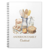 Backhilfsmittel Familie Rezept Notizblock (Vorderseite)