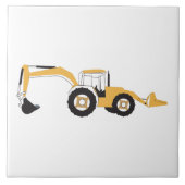 Backhoe-Bauwagen Fliese (Vorderseite)