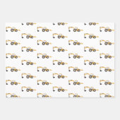 Backhoe-Bauwagen Geschenkpapier Set (Vorderseite 3)