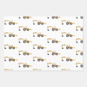 Backhoe-Bauwagen Geschenkpapier Set (Vorderseite 2)