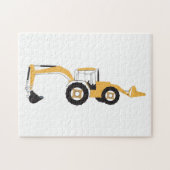 Backhoe-Bauwagen Puzzle (Horizontal)