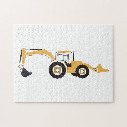 Backhoe-Bauwagen Puzzle (Horizontal)
