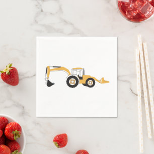 Backhoe-Bauwagen Serviette