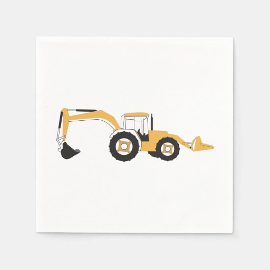 Backhoe-Bauwagen Serviette (Vorderseite)