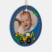 Backhoe Christmas Keramik Ornament (Rechts)