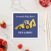 Backhoe Construction Boy Baby Shower Napkins Serviette (Beispiel)