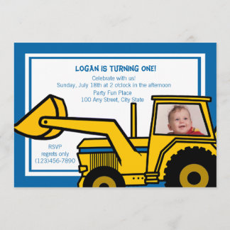 Backhoe Fun/Foto Einladung