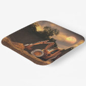 Backhoe Happy Birthday Pappteller (Gewinkelt)