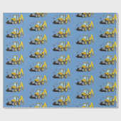 Backhoe im Schnee Geschenkpapier (Flach)