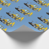 Backhoe im Schnee Geschenkpapier (Ecke)