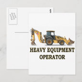 BACKHOE-LADER POSTKARTE (Vorne/Hinten)