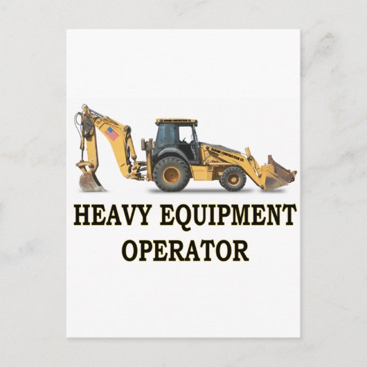 BACKHOE-LADER POSTKARTE (Vorderseite)