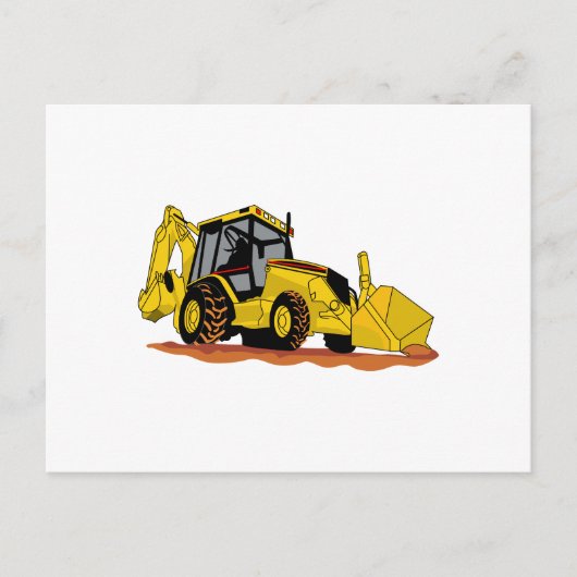 Backhoe Loader Postkarte (Vorderseite)