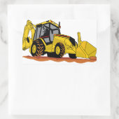 Backhoe Loader Rechteckiger Aufkleber (Tasche)