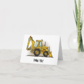 Backhoe-Operator Dankeskarte (Vorderseite)