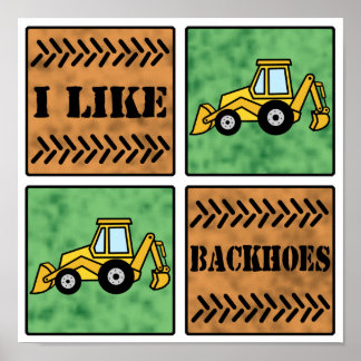 Backhoe Poster