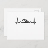 Backhop Heartbeat Bagger und Digger Geschenke Postkarte (Vorne/Hinten)