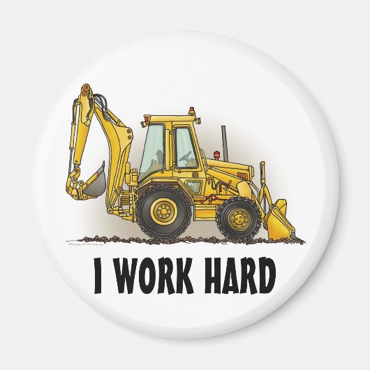 Backhop Round Magnet I harte Arbeit (Vorne)
