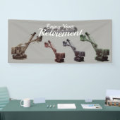 Backhovel für den Ruhestand eines Betriebsingenieu Banner (Messe)