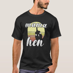 Backhuhn Retro Sunset Mum Hen Farm T-Shirt
