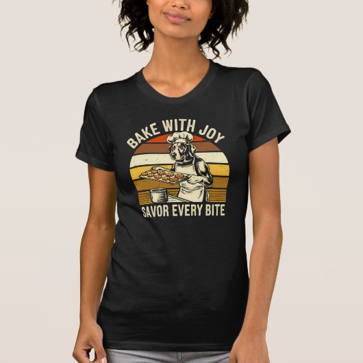 Backhund Retro Koch - Funny Cookie Lover Geschenk T-Shirt (Vorderseite)