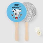 Backing Koch Kind Birthday Party bevorzugen Brauch Fächer (Vorne und Hinten)