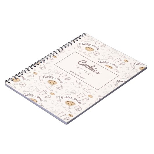 Backkochmuster | Cookies Rezept Notebook Notizblock (Linke Seite)