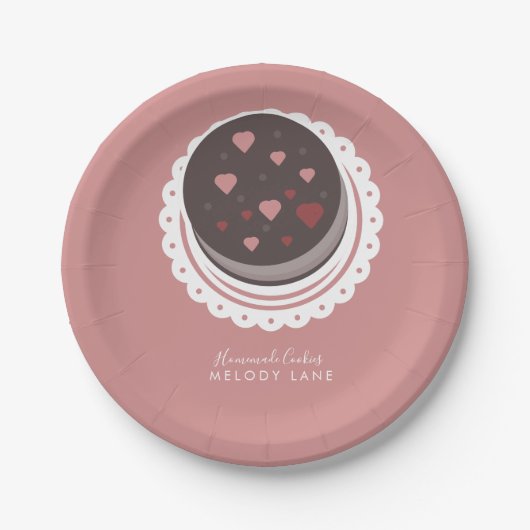 Backkost, hausgemachte Waren Biskuits Pappteller (Vorderseite)