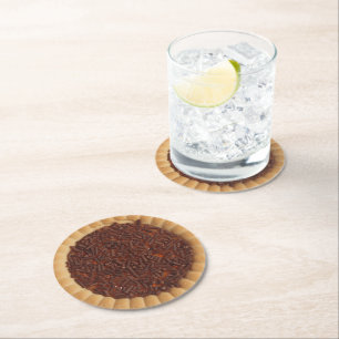 Backkuchen-Cookie Runder Pappuntersetzer