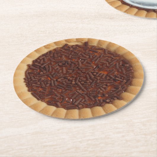 Backkuchen-Cookie Runder Pappuntersetzer (Angewinkelt)