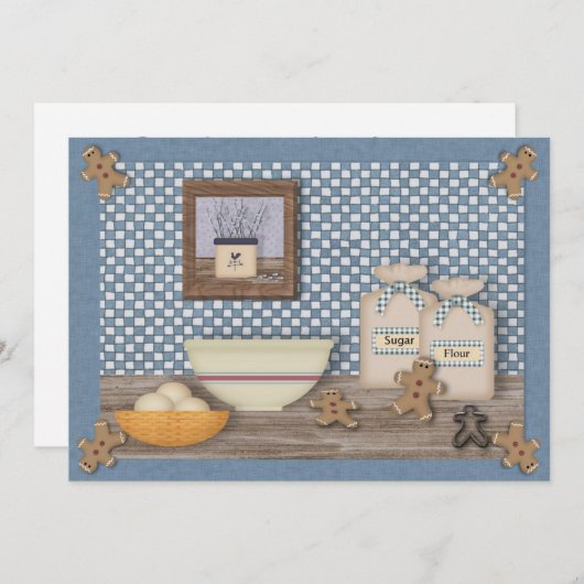 Backkuchen Cookie Swap Einladung (Vorne/Hinten)