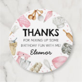 Backkuchen Dekorieren Mädchen Geburtstagskreis Geschenkanhänger (Vorderseite)