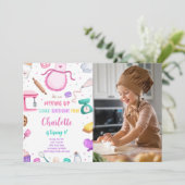 Backkuchen Foto Einladung (Stehend Vorderseite)