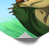 Backkuchen für einen Dinosaurier Poster (Ecke)