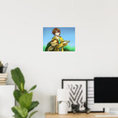 Backkuchen für einen Dinosaurier Poster (Heimbüro)
