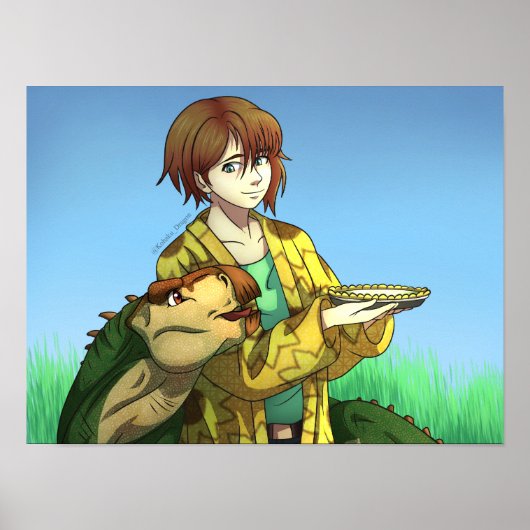 Backkuchen für einen Dinosaurier Poster (Vorne)